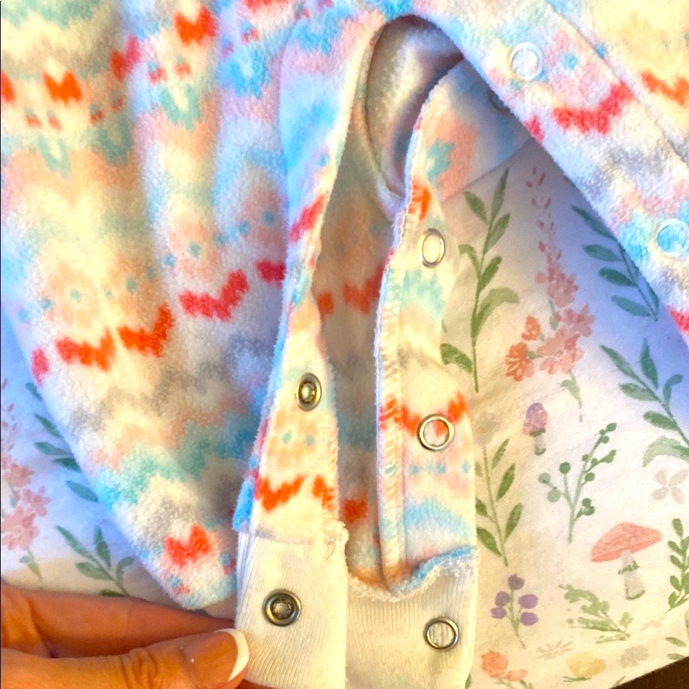 Carter's Colorful Patterned One Piece Fleece 3M - Picture 6 of 8